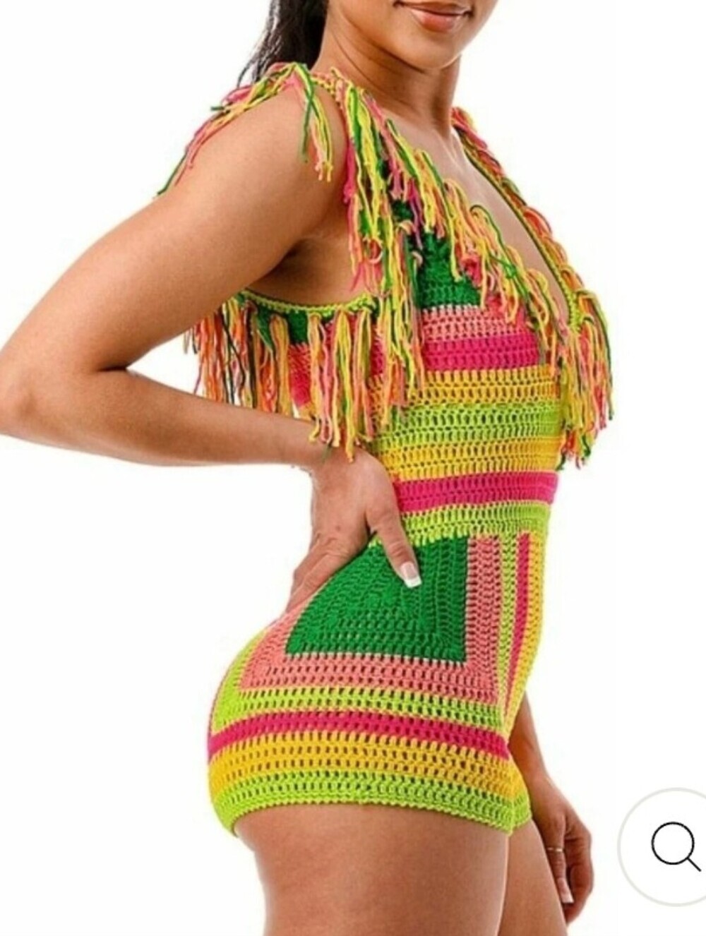 Poshbyv Crochet Romper. Nwt Size Medium